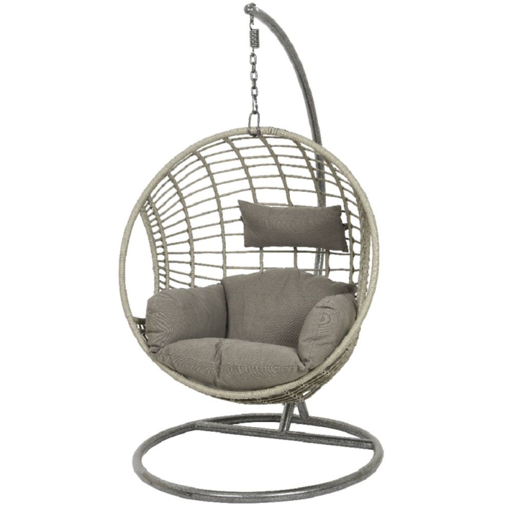 Buckingham Wicker Egg Chair Grey